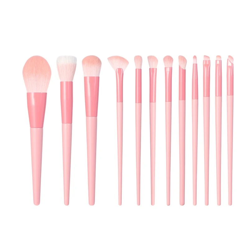 Ensemble de pinceaux de maquillage personnalis&eacute;s 12 pi&egrave;ces