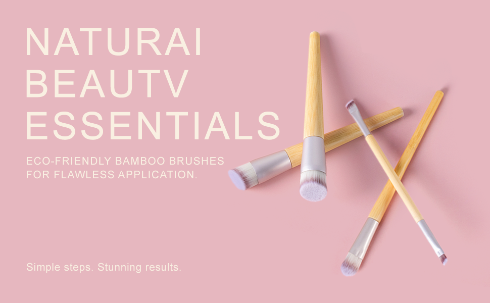 Ensemble de pinceaux de maquillage écologiques 5 pièces