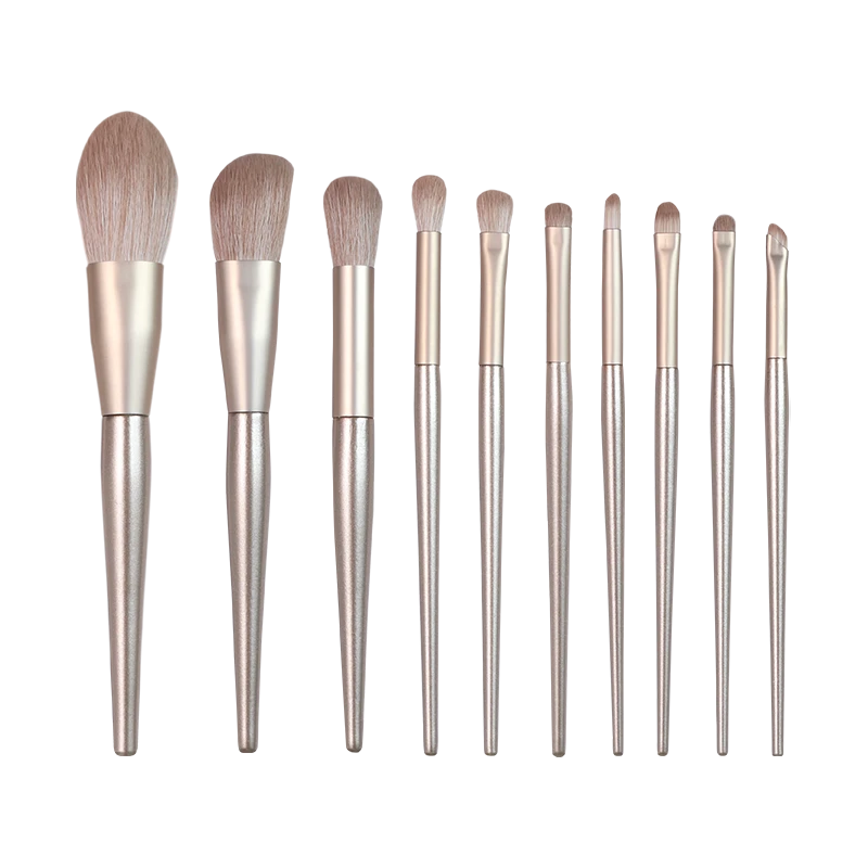 Ensemble de pinceaux de maquillage v&eacute;g&eacute;taliens 10 pi&egrave;ces - Service OEM